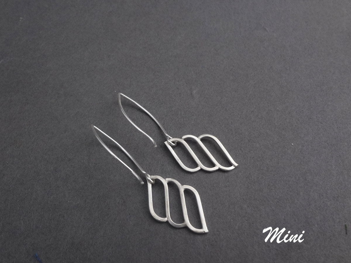 Anela silver dangle earrings made by hand