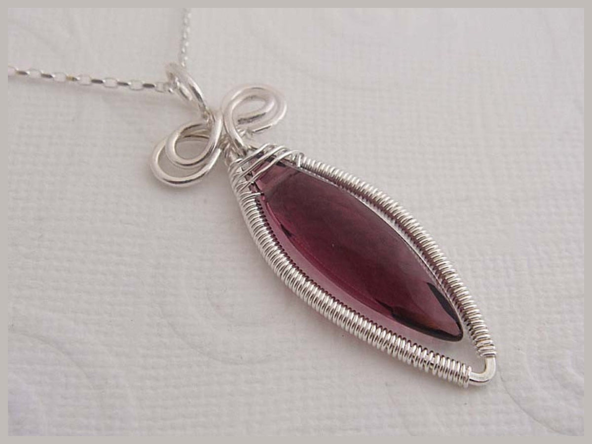 Celia purple sterling silver necklace pendant