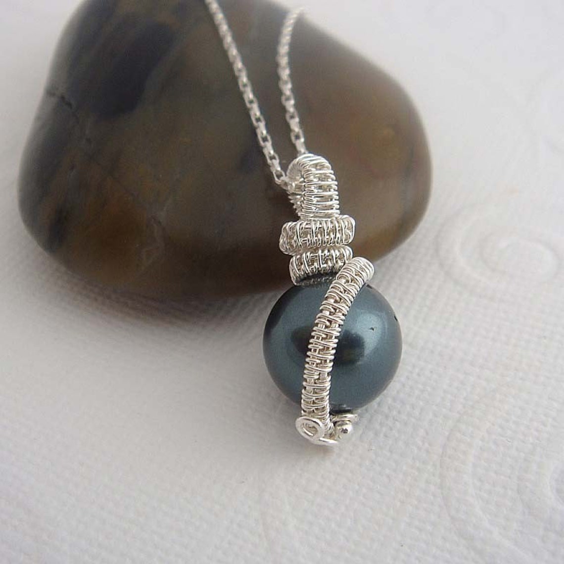 Fontaine Pearl sterling silver necklace pendant