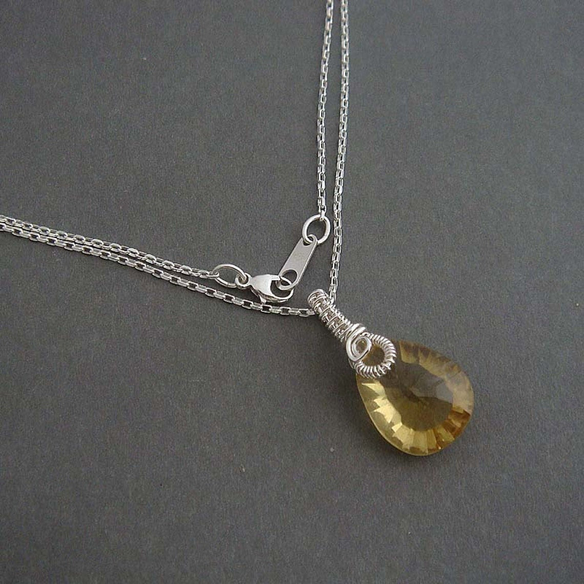 Joy Wire Wrapped sterling silver necklace pendant