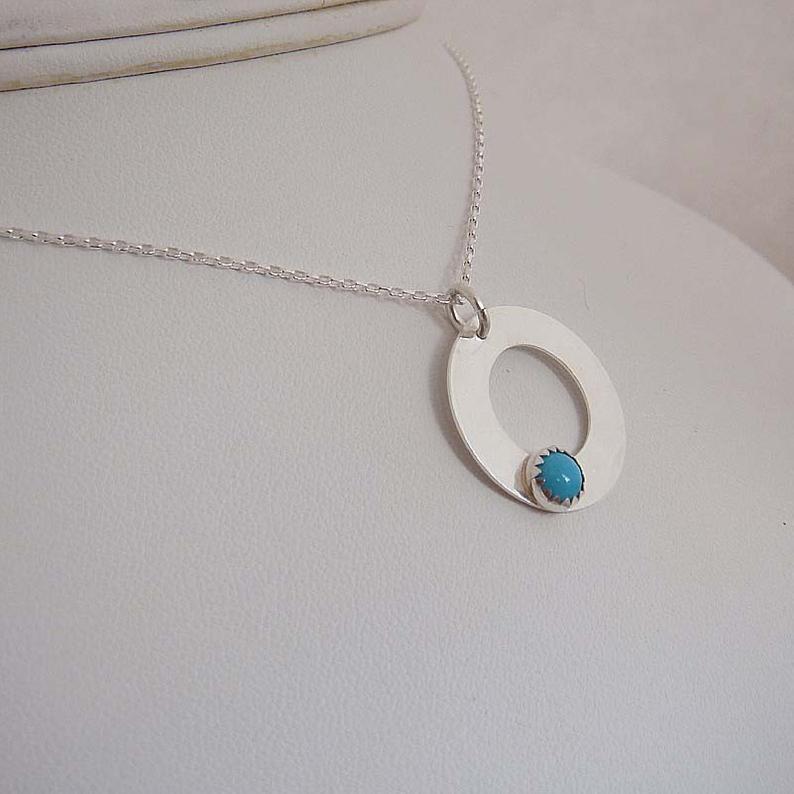 Lifesaver necklace in Turquoise or Malachite