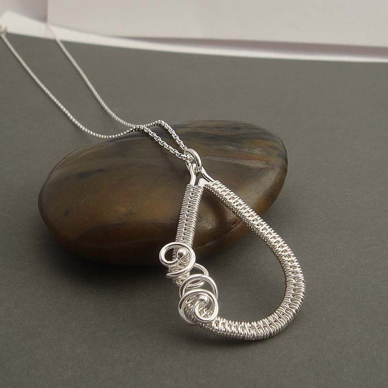 Savannah wire wrapped Silver necklace