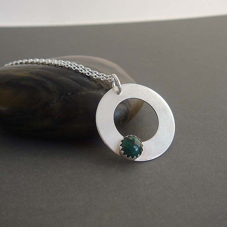 Lifesaver necklace in Turquoise or Malachite
