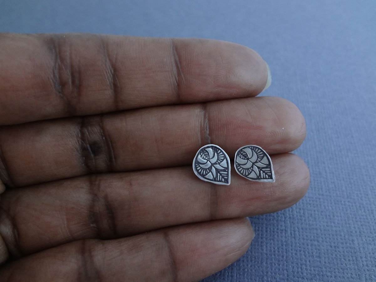 Xena Sterling silver stud earrings