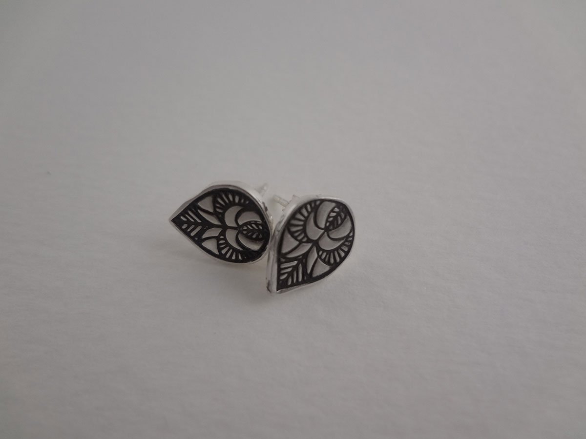 Xena Sterling silver stud earrings