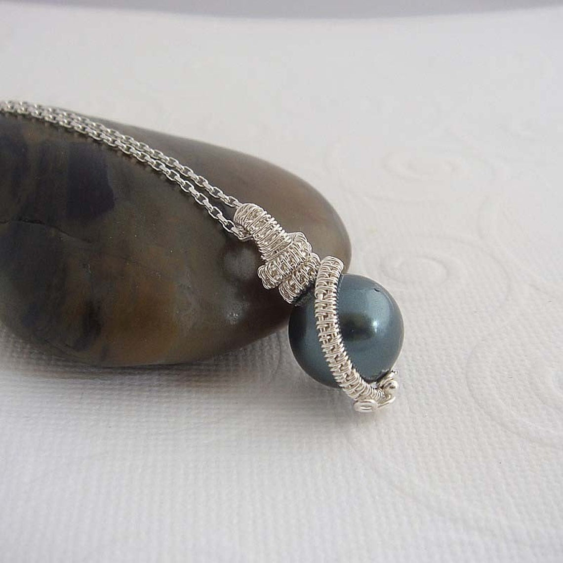 Fontaine Pearl sterling silver necklace pendant