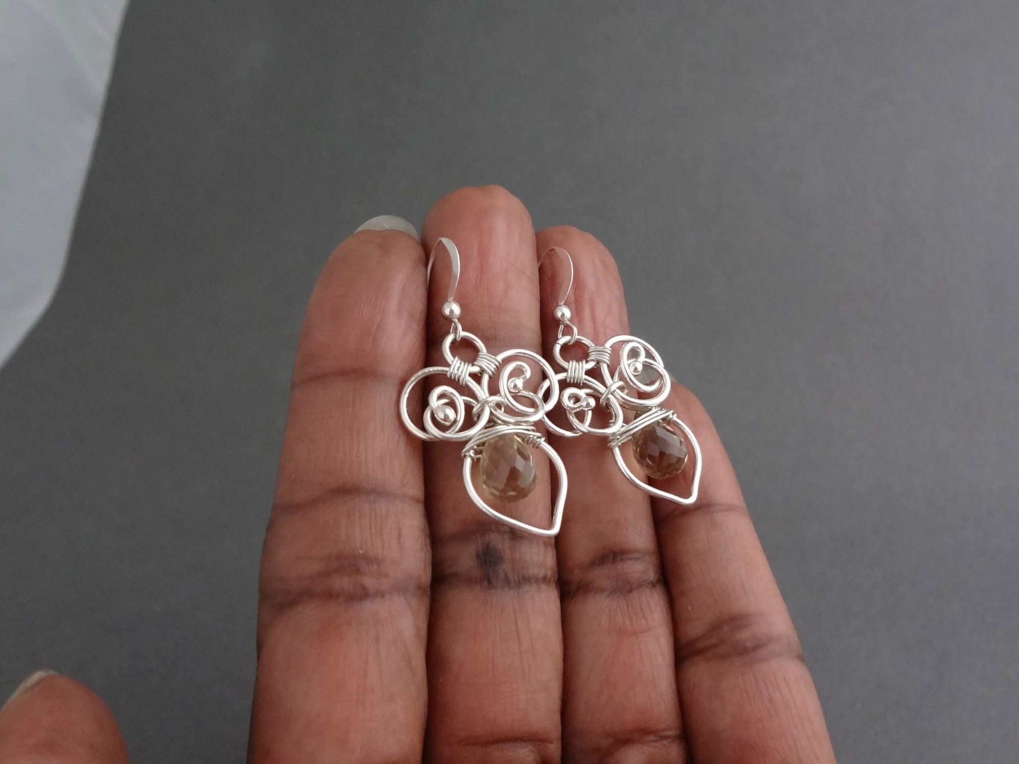 silver dangle earrings