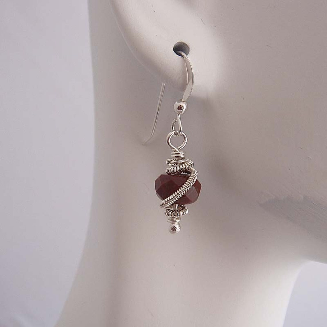 Malia  Silver dangle drop earrings made by hand