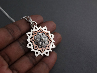 Silver necklace pendant