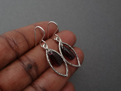 Silver tear drop earrings