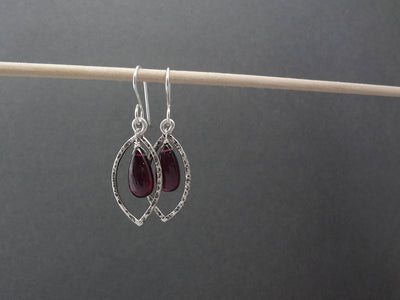 Silver tear drop earrings