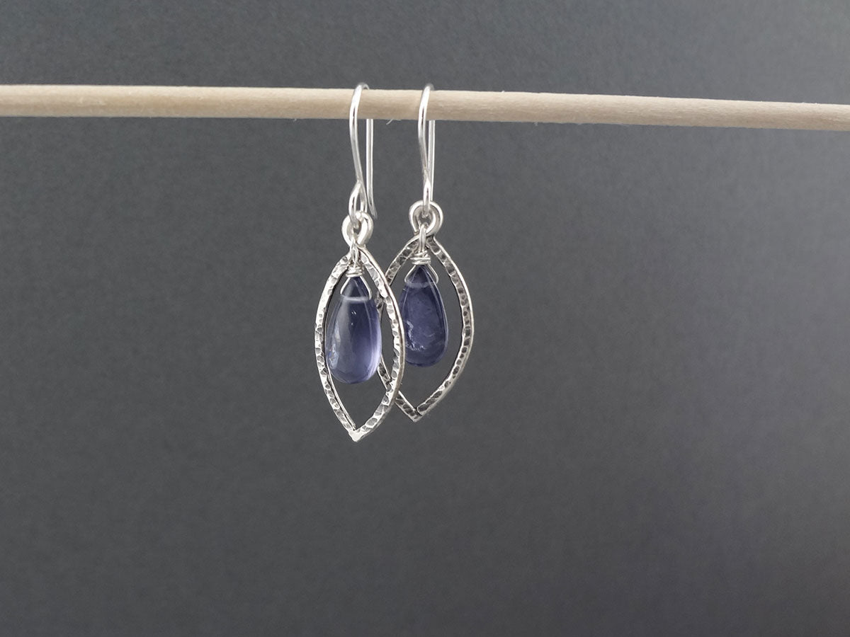 Silver tear drop earrings