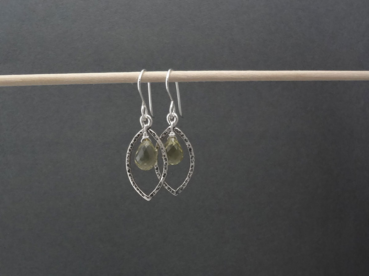 Silver tear drop earrings