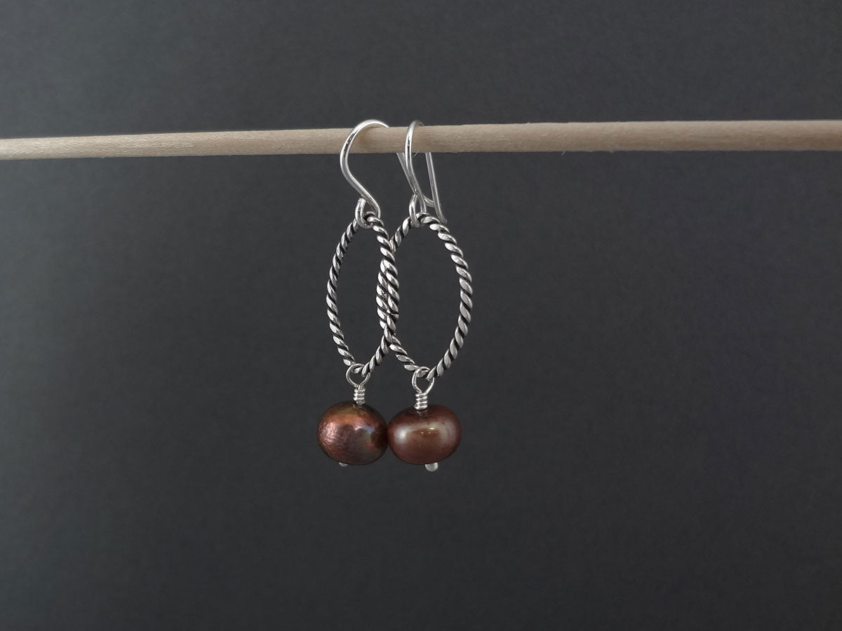 Silver dangle earrings