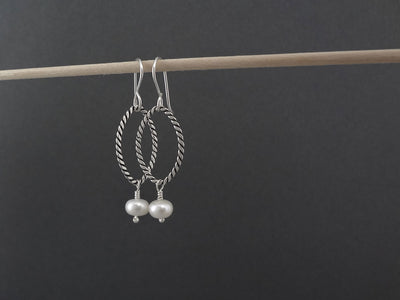 Silver dangle earrings