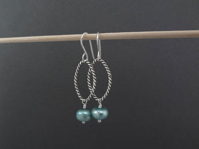 Silver dangle earrings