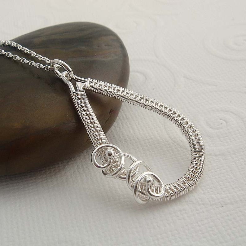 Savannah wire wrapped Silver necklace