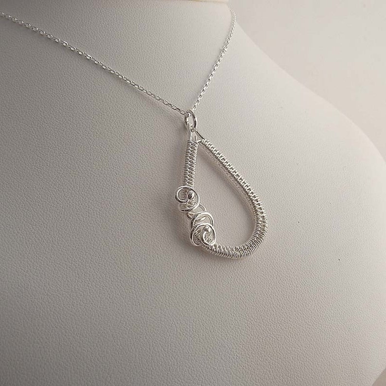 Savannah wire wrapped Silver necklace