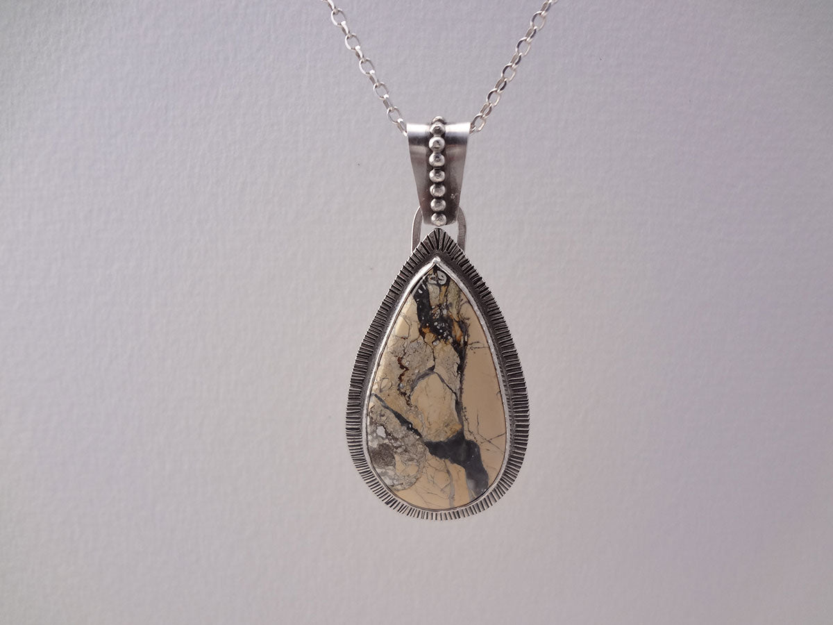 Shani Moligano Jasper and silver necklace pendant