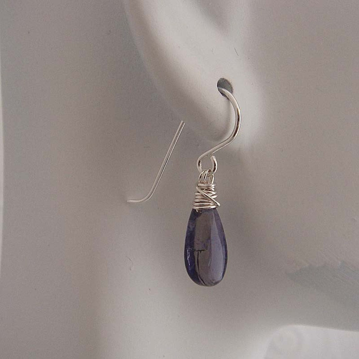 Silver dangle drop earrings