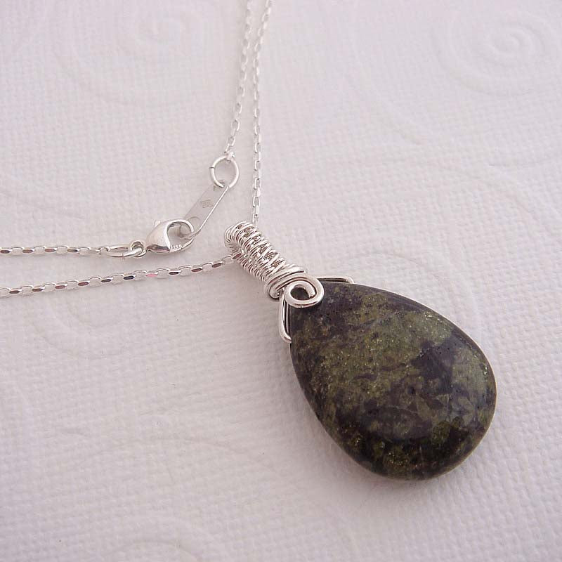 Mosaic sterling silver necklace pendant